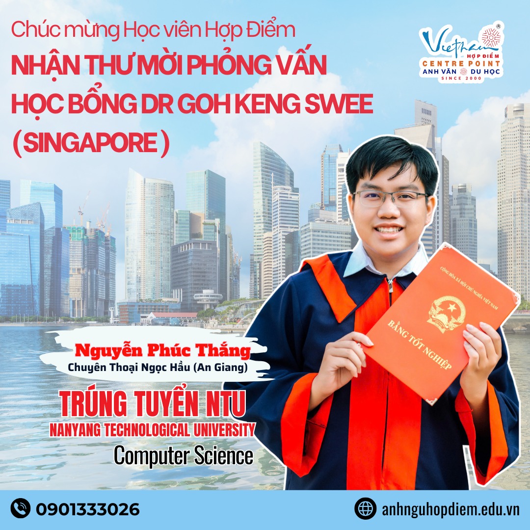 trúng tuyển NUS và NTU Singapore